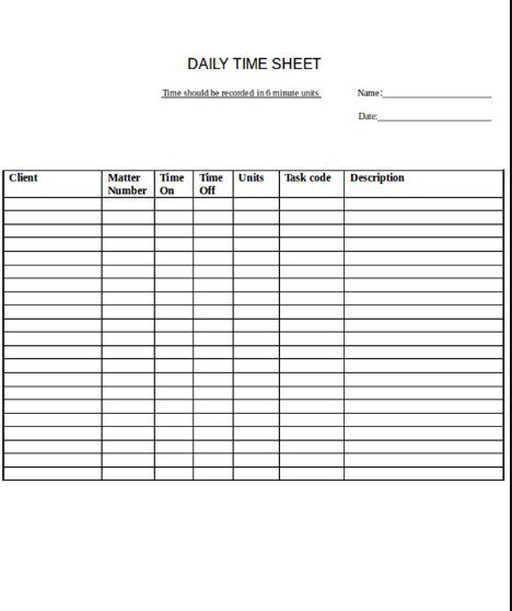 Free Timesheet Template In Excel Word Pdf Weekly Monthly