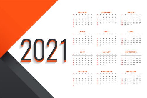 New Year Calendar 2021