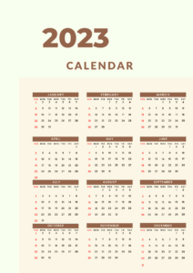 Free Printable Calendar 2023 A3 Paper